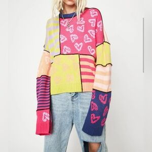 Anthropologie Patchwork Sweater